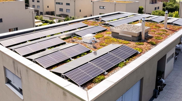 Solaranlage und Energiesteuerung für Mehrfamilienhäuser in Ittigen.